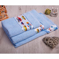 Мойдодыр полотенце махровое (голубой)
