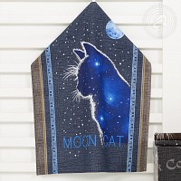 4673 Набор полотенец из рогожки «Лунный кот»