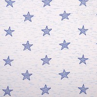 3242 Трикотажная наволочка на молнии «Звезды (голубой)»