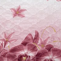 2414 Стеганое одеяло-покрывало Орхидея